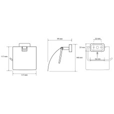 Держатель туалетной бумаги Bemeta Niki 153112012 с крышкой Хром
