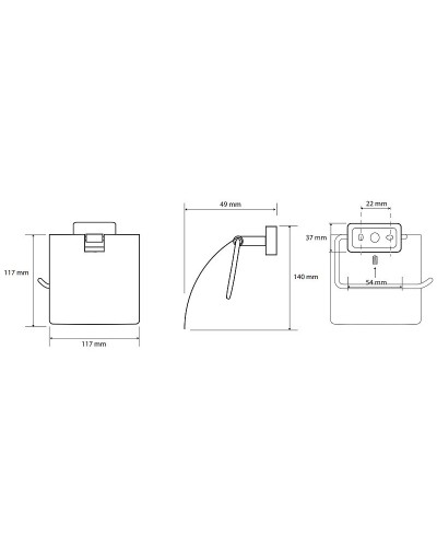 Держатель туалетной бумаги Bemeta Niki 153112012 с крышкой Хром
