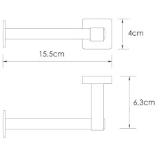 Держатель туалетной бумаги WasserKRAFT Rhin K-8796