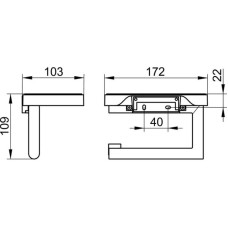 Держатель туалетной бумаги KEUCO Reva 12873019000