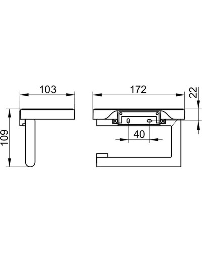 Держатель туалетной бумаги KEUCO Reva 12873379000