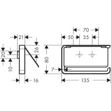 Держатель туалетной бумаги Axor Universal 42836250
