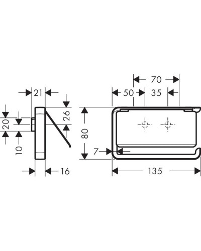 Держатель туалетной бумаги Axor Universal 42836300
