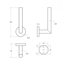 Держатель для туалетной бумаги, вертикальный CEZARES RELAX-PHV-GM