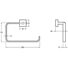 Полотенцедержатель Jacob Delafon Mecanique E77833-CP Хром