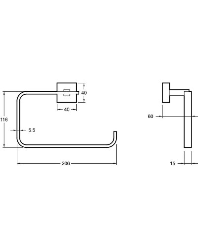 Полотенцедержатель Jacob Delafon Mecanique E77833-CP Хром