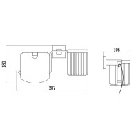 Держатель туалетной бумаги и освежителя воздуха Savol 65A S-L06551A