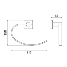 Кольцо для полотенец Savol 65A S-06563A