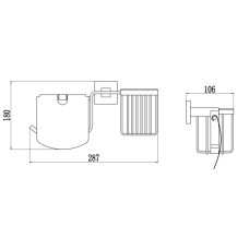 Держатель туалетной бумаги и освежителя воздуха Savol 65C S-L06551C