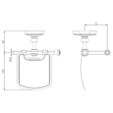 Держатель туалетной бумаги Bronze de Luxe Royal S25003 Бронза