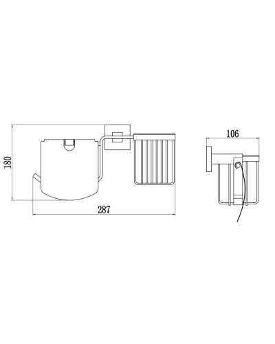 Держатель туалетной бумаги и освежителя воздуха Savol 65H S-L06551H