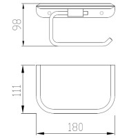 Держатель туалетной бумаги Abber Nord AA1530B