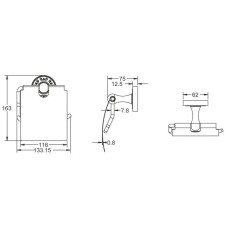 Держатель туалетной бумаги Rose RG1005Q