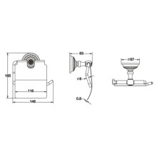 Держатель туалетной бумаги Rose RG1405Q