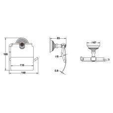 Держатель туалетной бумаги Rose RG1405Q