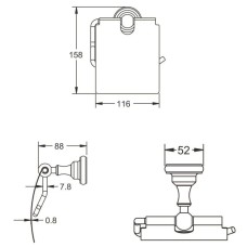 Держатель туалетной бумаги Rose RG1105