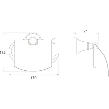 Держатель туалетной бумаги Rose RG1905H