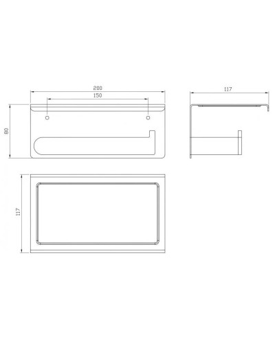 Держатель туалетной бумаги Milacio Ultra MCU.963.GD