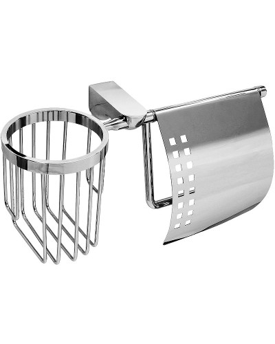 Держатель туалетной бумаги и освежителя воздуха WasserKRAFT Kammel K-8359 с крышкой Хром