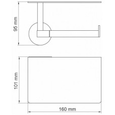Держатель туалетной бумаги WasserKRAFT Asphe K-77725