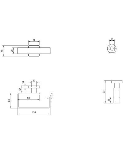 Держатель туалетной бумаги Villeroy & Boch Elements-Striking TVA15201400076