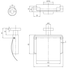 Держатель туалетной бумаги Villeroy & Boch Elements-Striking TVA15201300064