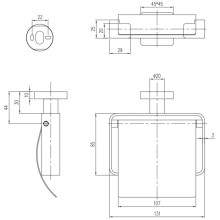 Держатель туалетной бумаги Villeroy & Boch Elements-Striking TVA152013000K5