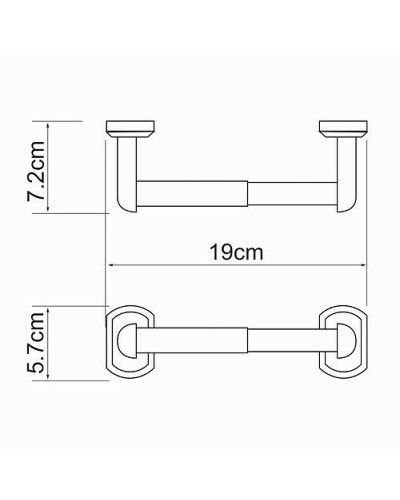 Держатель туалетной бумаги WasserKRAFT Oder K-3022 Хром