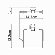 Держатель туалетной бумаги WasserKRAFT Oder K-3025 с крышкой Хром