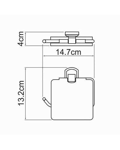 Держатель туалетной бумаги WasserKRAFT Oder K-3025 с крышкой Хром