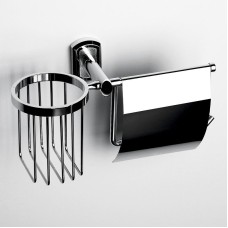 Держатель туалетной бумаги и освежителя воздуха WasserKRAFT Oder K-3059 с крышкой Хром