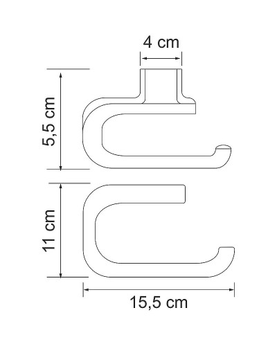 Держатель туалетной бумаги WasserKRAFT Kammel K-8396W Белый матовый
