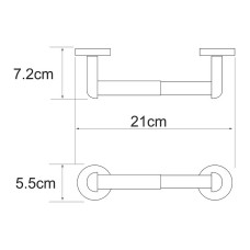 Держатель туалетной бумаги WasserKRAFT Rhein K-6222 Хром