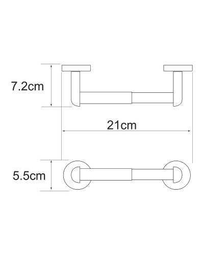 Держатель туалетной бумаги WasserKRAFT Rhein K-6222 Хром