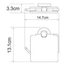 Держатель туалетной бумаги WasserKRAFT Rhein K-6225 с крышкой Хром