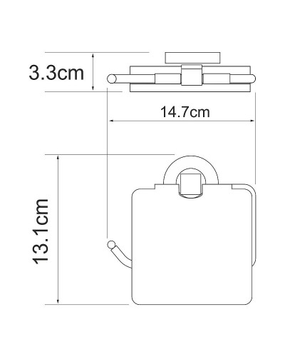 Держатель туалетной бумаги WasserKRAFT Rhein K-6225 с крышкой Хром