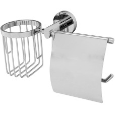 Держатель туалетной бумаги и освежителя воздуха WasserKRAFT Rhein K-6259 с крышкой Хром