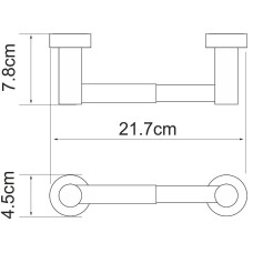 Держатель туалетной бумаги WasserKRAFT Donau K-9422 Хром