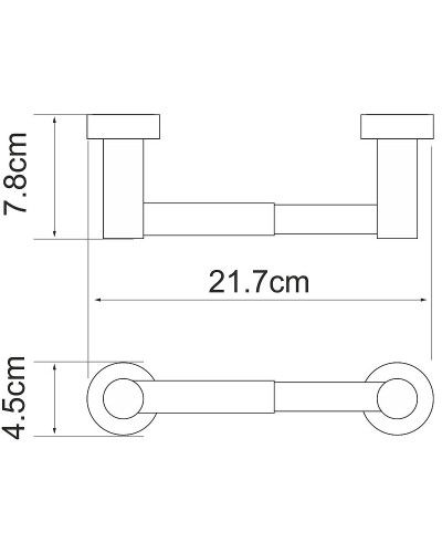Держатель туалетной бумаги WasserKRAFT Donau K-9422 Хром