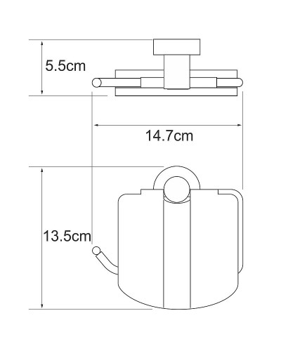 Держатель туалетной бумаги WasserKRAFT Donau K-9425 с крышкой Хром