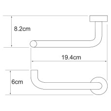 Держатель туалетной бумаги WasserKRAFT Donau K-9496 Хром