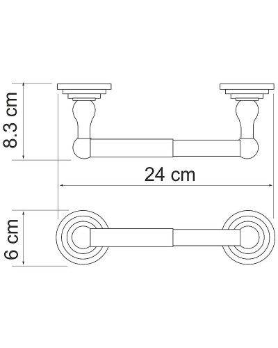Держатель туалетной бумаги WasserKRAFT Ammer K-7022 Хром матовый