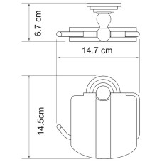 Держатель туалетной бумаги WasserKRAFT Ammer K-7025 с крышкой Хром матовый
