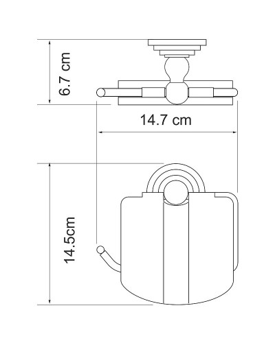 Держатель туалетной бумаги WasserKRAFT Ammer K-7025 с крышкой Хром матовый