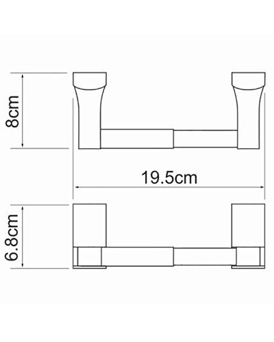 Держатель туалетной бумаги WasserKRAFT Leine K-5022 Хром
