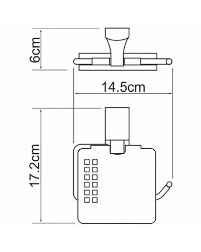 Держатель туалетной бумаги WasserKRAFT Leine K-5025 с крышкой Хром