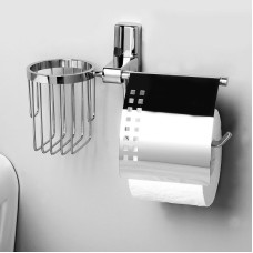 Держатель туалетной бумаги и освежителя воздуха WasserKRAFT Leine K-5059 с крышкой Хром