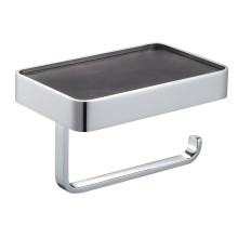 Держатель для туалетной бумаги с полкой WONZON & WOGHAND, Хром (WW-9536)