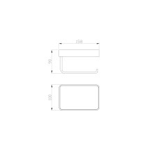 Держатель для туалетной бумаги с полкой WONZON & WOGHAND, Бронза (WW-7236)