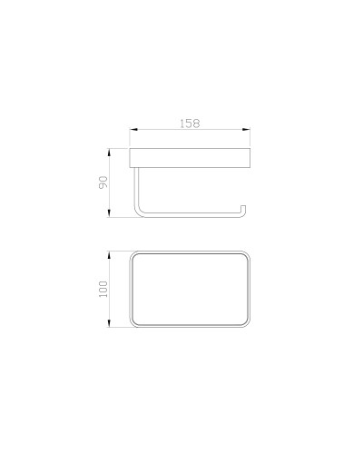 Держатель для туалетной бумаги с полкой WONZON & WOGHAND, Бронза (WW-7236)
